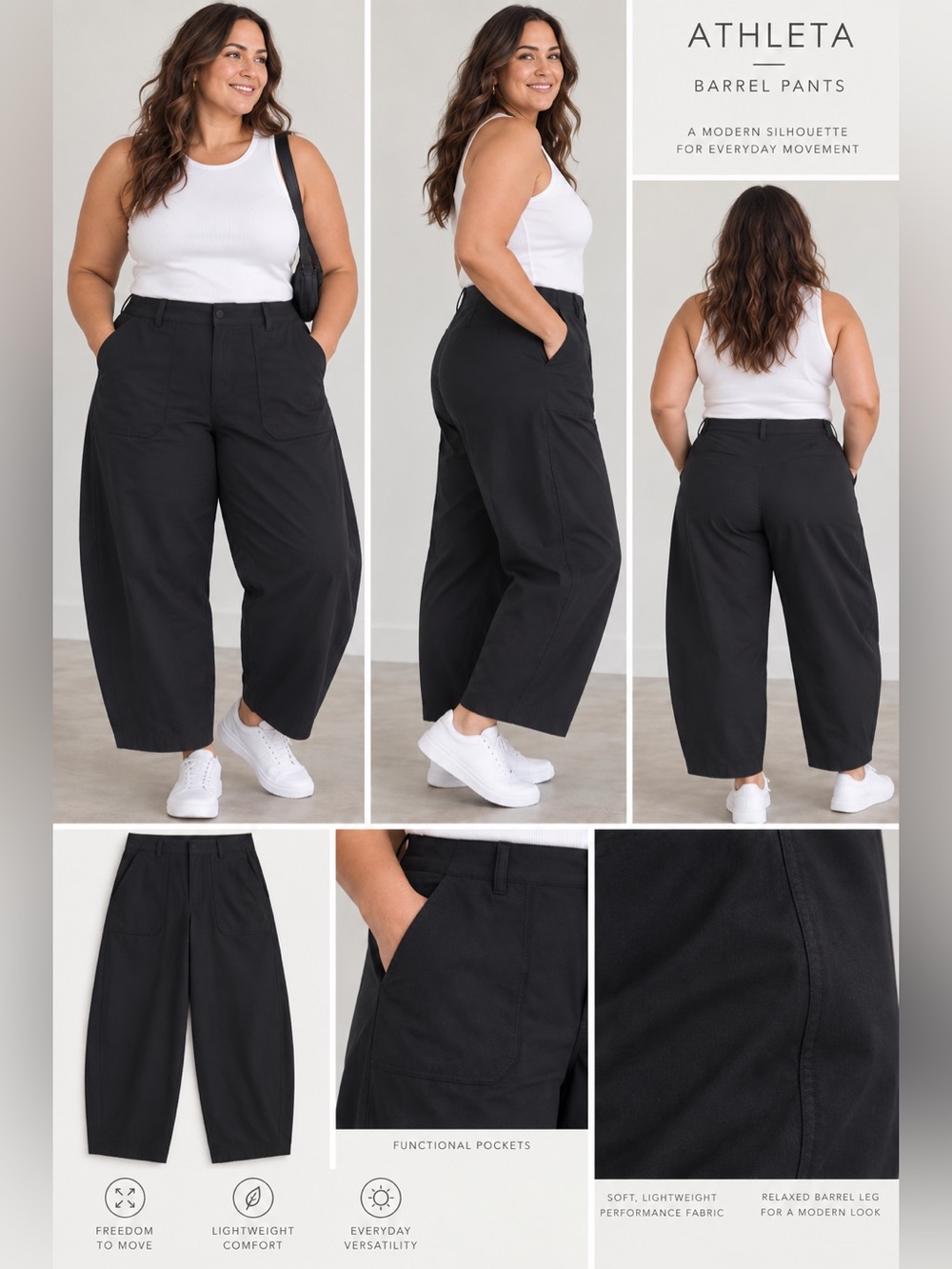 Athleta barrel style pants —12